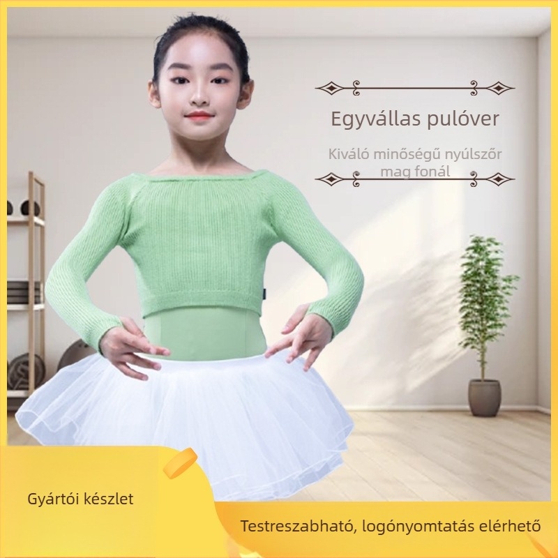 Rózsaszín hosszú ujjú balettbody lányoknak kínai tánc előadásokhoz