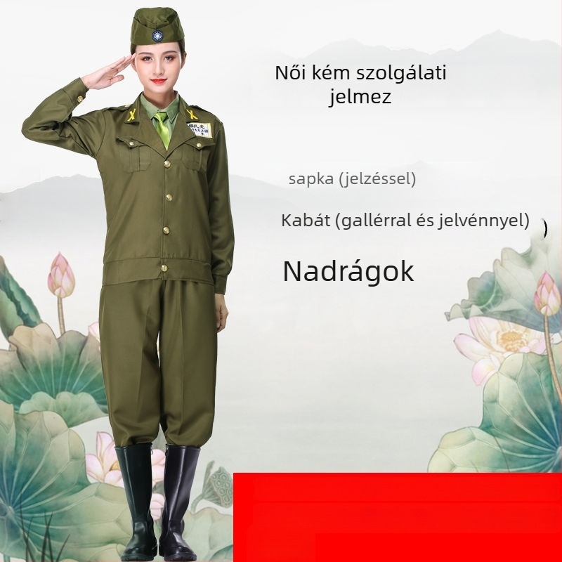 Férfiaknak színpadi katonai egyenruha, poliészter 90–95%, 2022 nyár, hasi tánc előadás