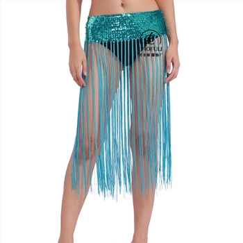 Belly Dance szegecsekből álló derékpánt és tasszel szoknya — hercegnő-stílus, anyagok: akril ≤30%, poliészter 90–95%