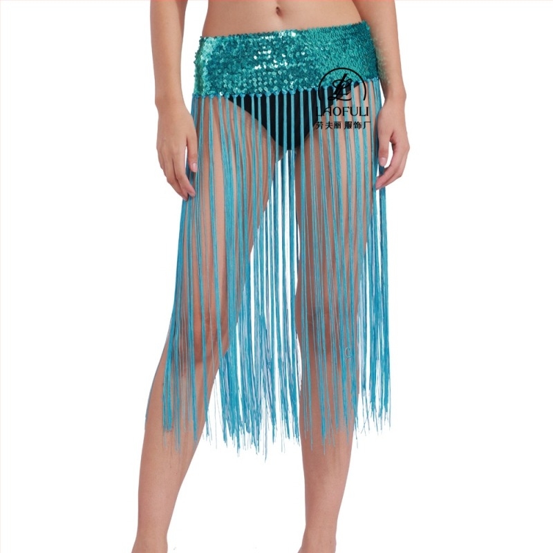 Belly Dance szegecsekből álló derékpánt és tasszel szoknya — hercegnő-stílus, anyagok: akril ≤30%, poliészter 90–95%