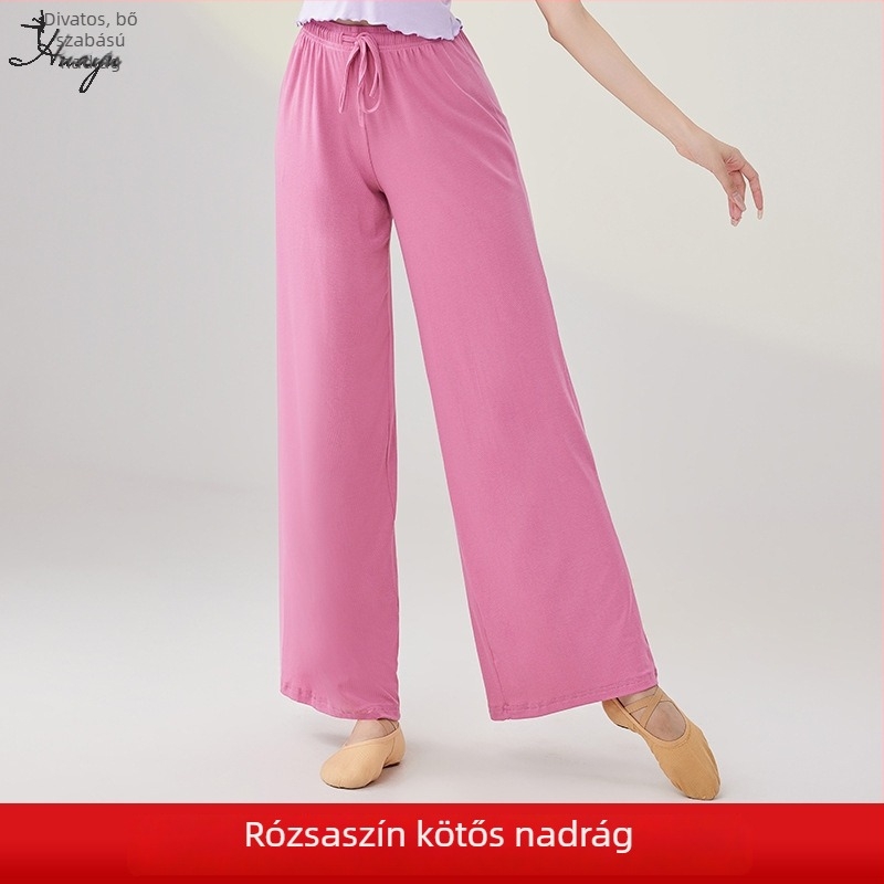 Női Modal széles lábú nadrág belly dance és jóga számára, 70-80% pamut tartalom, 2024 ősz