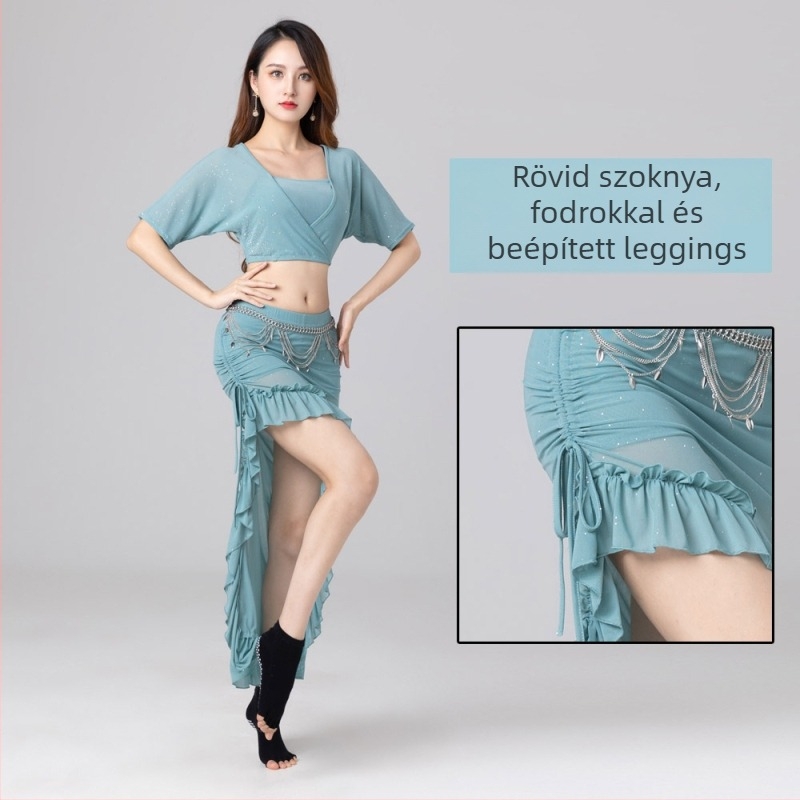 Belly Dance kezdő jelmez – hálóruha szett, poliészter 50–70%, spandex <30%, 2023 tavasz, nők 18–24 évesek