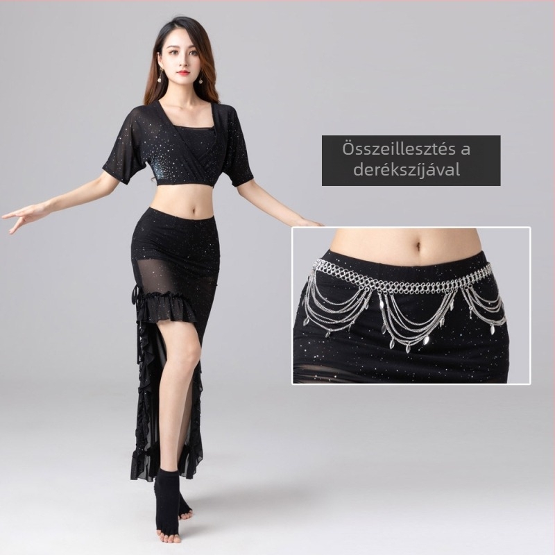 Belly Dance kezdő jelmez – hálóruha szett, poliészter 50–70%, spandex <30%, 2023 tavasz, nők 18–24 évesek