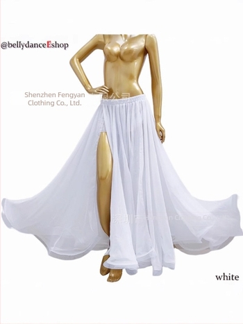 Hosszú Belly Dance szoknya chiffon anyagból, indiai tánc előadásokhoz