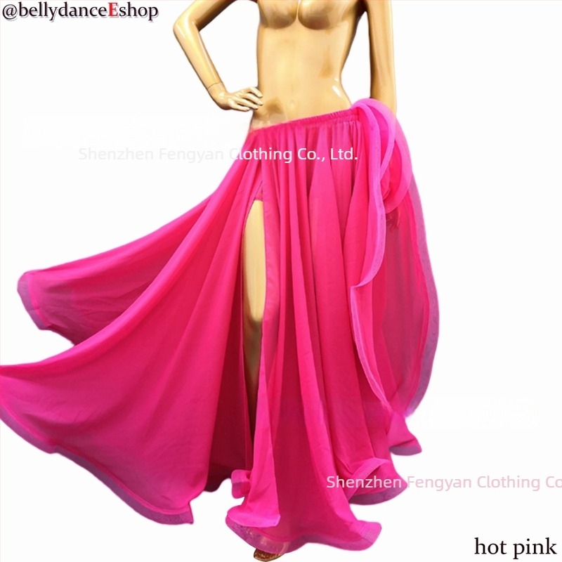 Hosszú Belly Dance szoknya chiffon anyagból, indiai tánc előadásokhoz