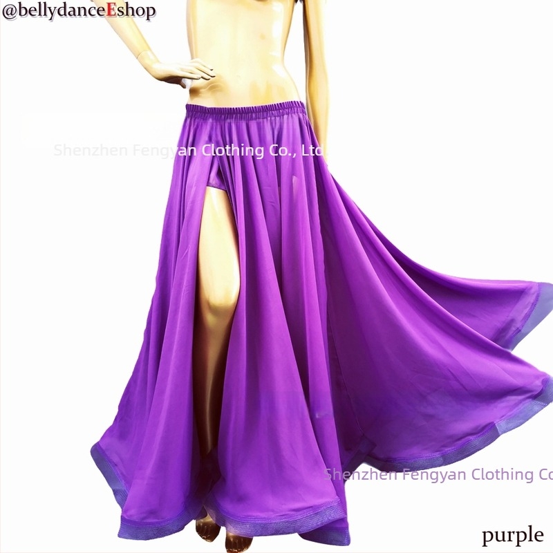 Hosszú Belly Dance szoknya chiffon anyagból, indiai tánc előadásokhoz