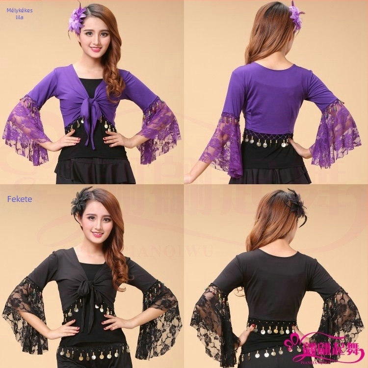 Yan Zi Dance Rhyme Square Dance jelmez – Milk Silk anyag, Spandex, Belly Dance és néptáncra alkalmas