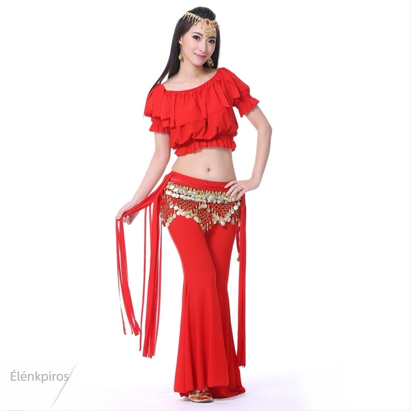 Kristály-pamut tribál Belly Dance edzőruha szett