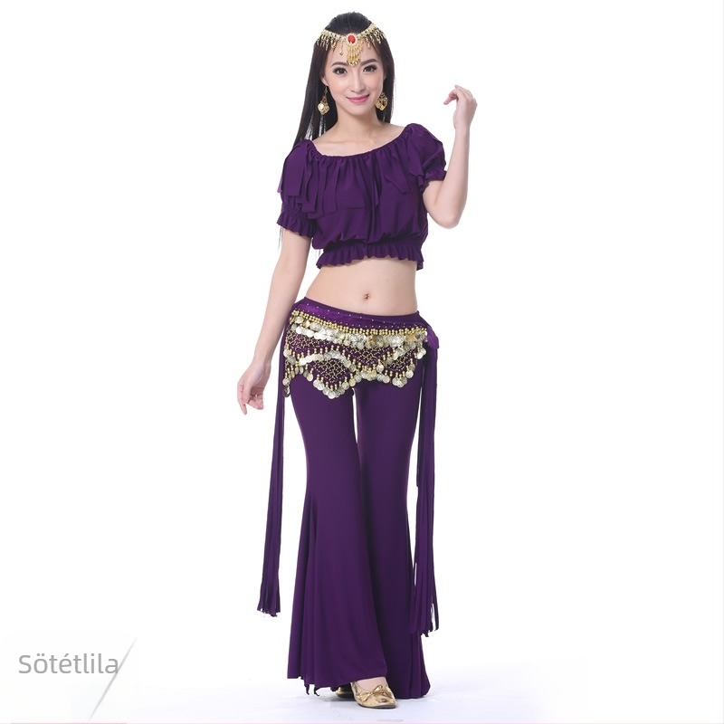 Kristály-pamut tribál Belly Dance edzőruha szett