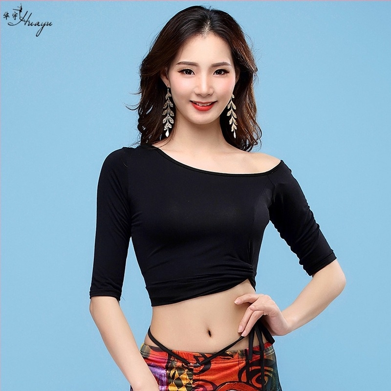 Belly Dance felső – rövid ujjú, modal-pamut keverék, kezdő nőknek