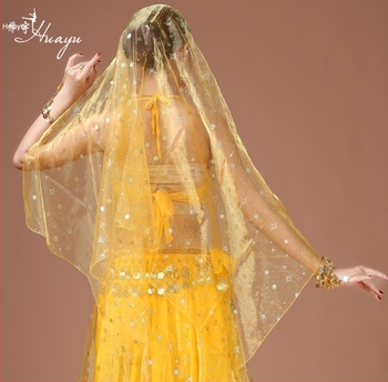 Huayu Belly Dance fátyol, chiffon anyag spandexszel, fő anyag tartalma 30-50%