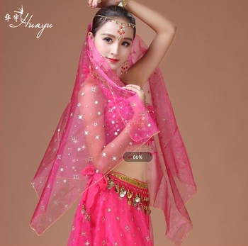 Huayu Belly Dance fátyol, chiffon anyag spandexszel, fő anyag tartalma 30-50%