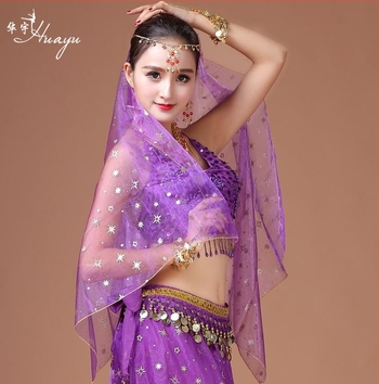 Huayu Belly Dance fátyol, chiffon anyag spandexszel, fő anyag tartalma 30-50%