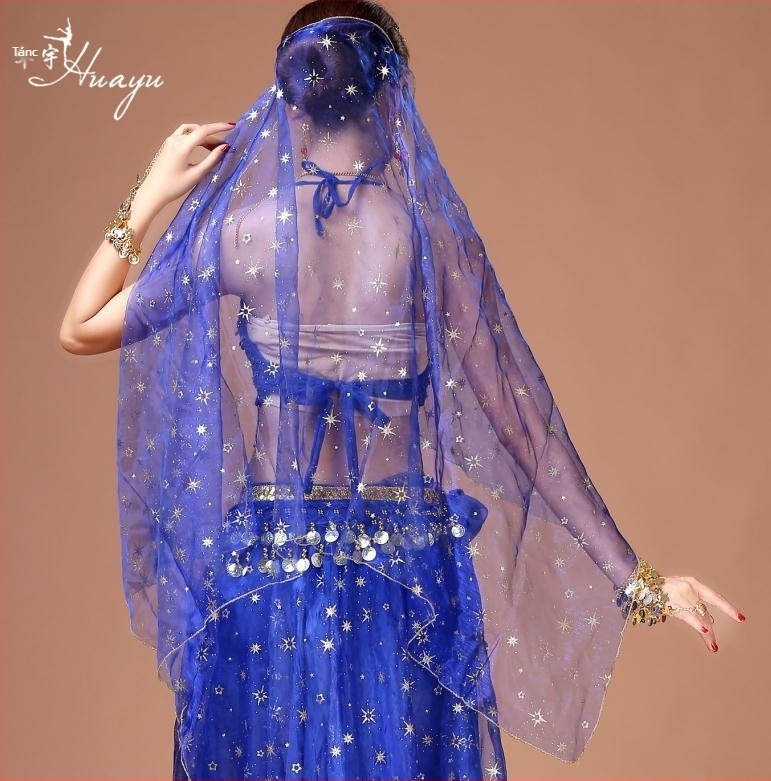 Huayu Belly Dance fátyol, chiffon anyag spandexszel, fő anyag tartalma 30-50%