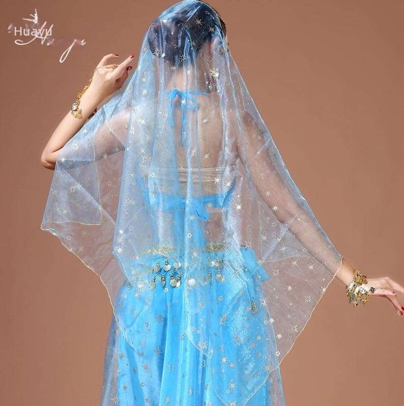 Huayu Belly Dance fátyol, chiffon anyag spandexszel, fő anyag tartalma 30-50%