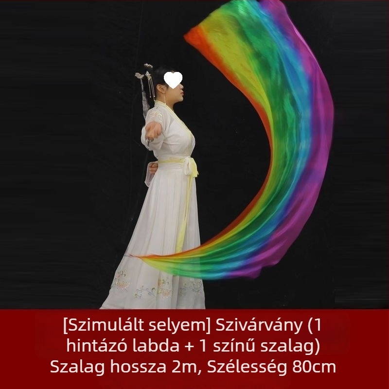 Gradient selyemsál és függő golyóval rendelkező hastánc kellék (Márka: Other; Korcsoport: Felnőttek; Megjelenés: 2021 nyara; Használat: színpadi előadás/megnyitó ceremónia)