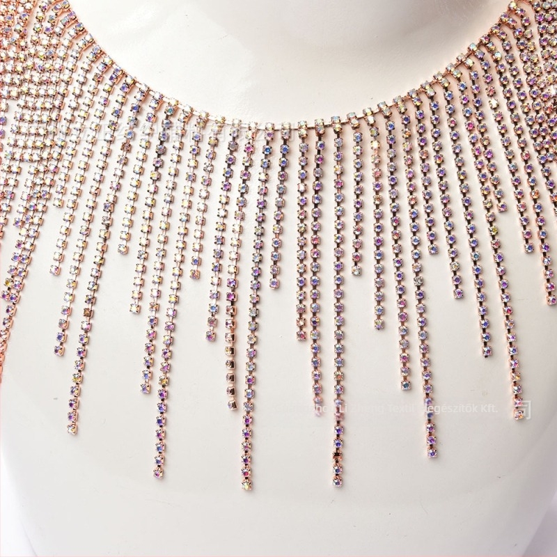Bojtos derékszíj Belly Dance fehér köves rhinestone-díszítéssel – dekoráció előadásruhákhoz és menyasszonyi ruhákhoz