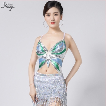 Has-tánc szegecsekkel díszített felső Butterfly Bra – Bead + Mesh, fő anyag: poliészter, színpadi jelmez, nőknek, 2023 tavasz