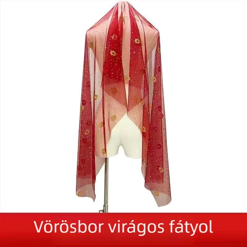 Uniszex Belly Dance fátyol fejfedő — chiffon, poliészter 80-90%, 2024 nyár