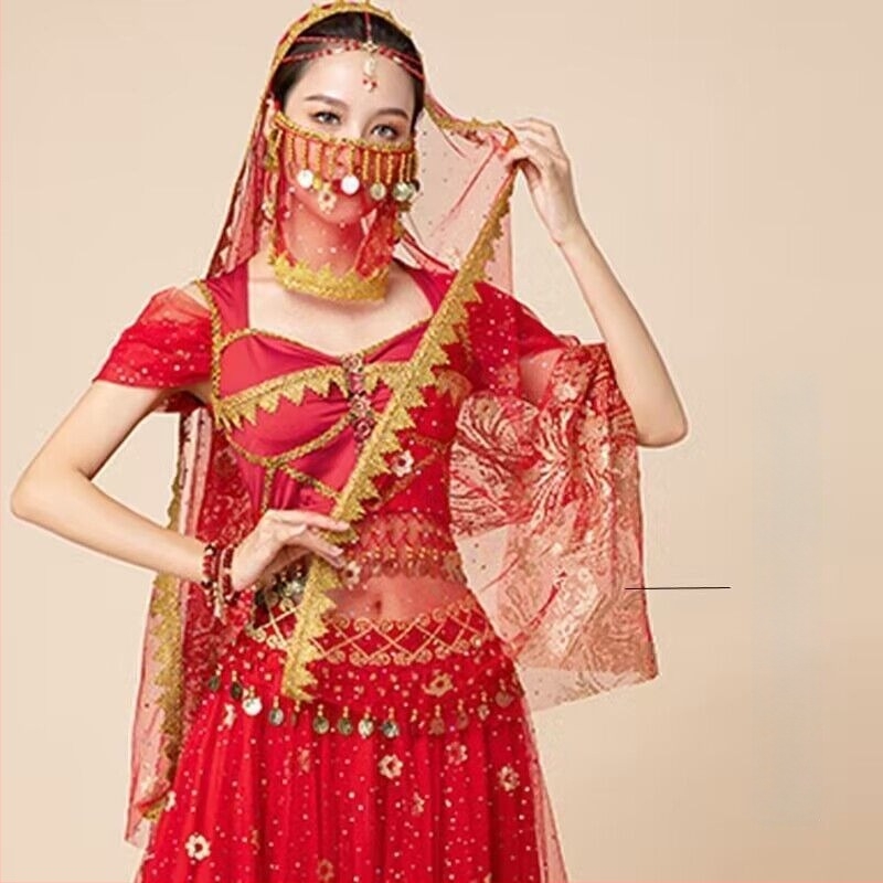 Uniszex Belly Dance fátyol fejfedő — chiffon, poliészter 80-90%, 2024 nyár