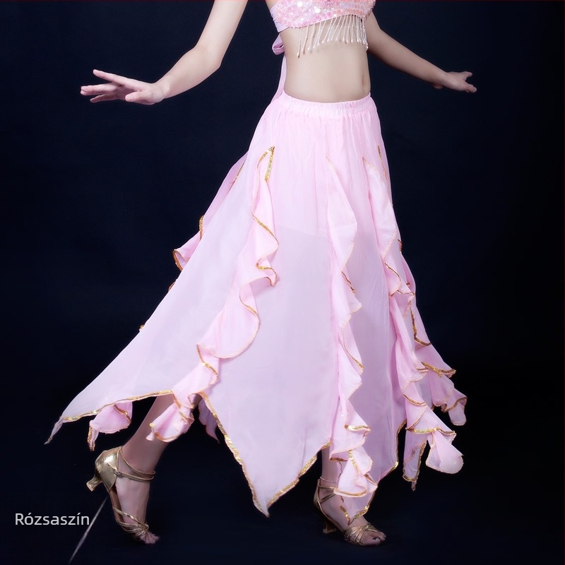 BELLYQUEEN Hastánc Szoknya – puha, könnyű szifon anyag; külső: szifon; bélés: Spandex 100%