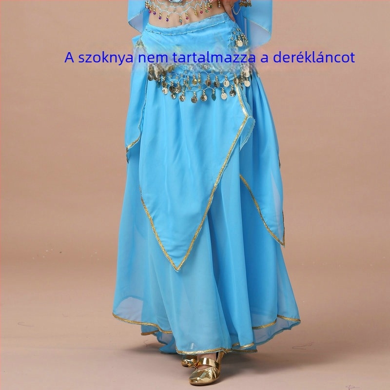 Nemzeti Táncruha - Felnőtt, has-táncra és néptáncra alkalmas szoknya, 120D chiffon, chiffon bélés