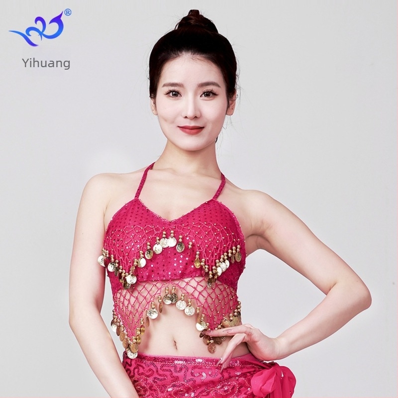 Csillogó halter top belly dance tassellal (Anyag: poliészter + spandix; Anyag tartalom: 95%+; Nem: Nő; Alkalmak: Belly dance; Szezon: Tavasz 2025)