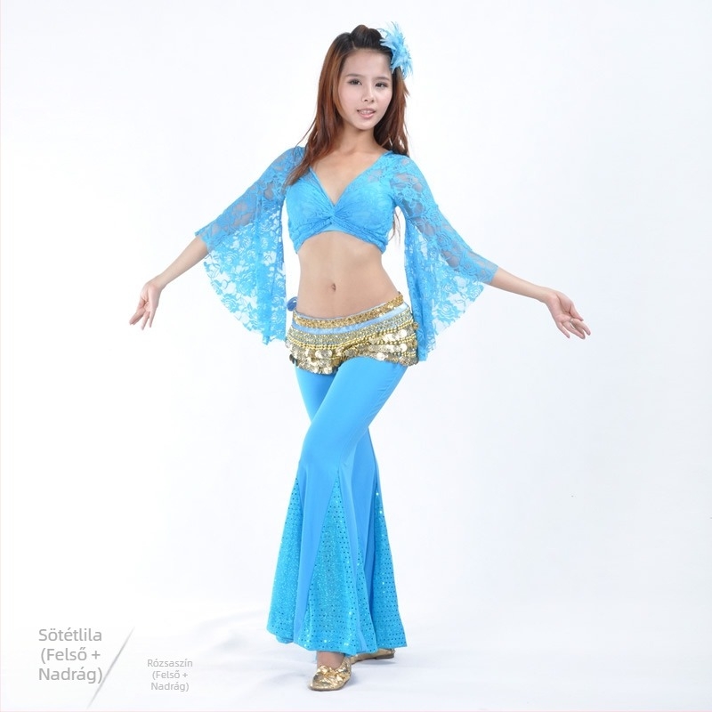 Csipkés felső és halfarok nadrág – Belly dance szett nőknek