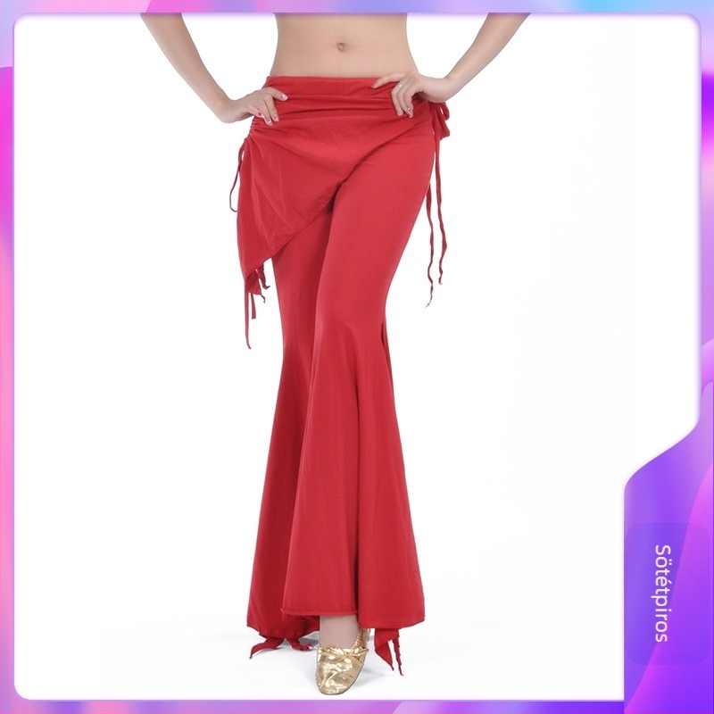 Női Belly Dance nadrág, trombitaszárú fazon, egyszínű