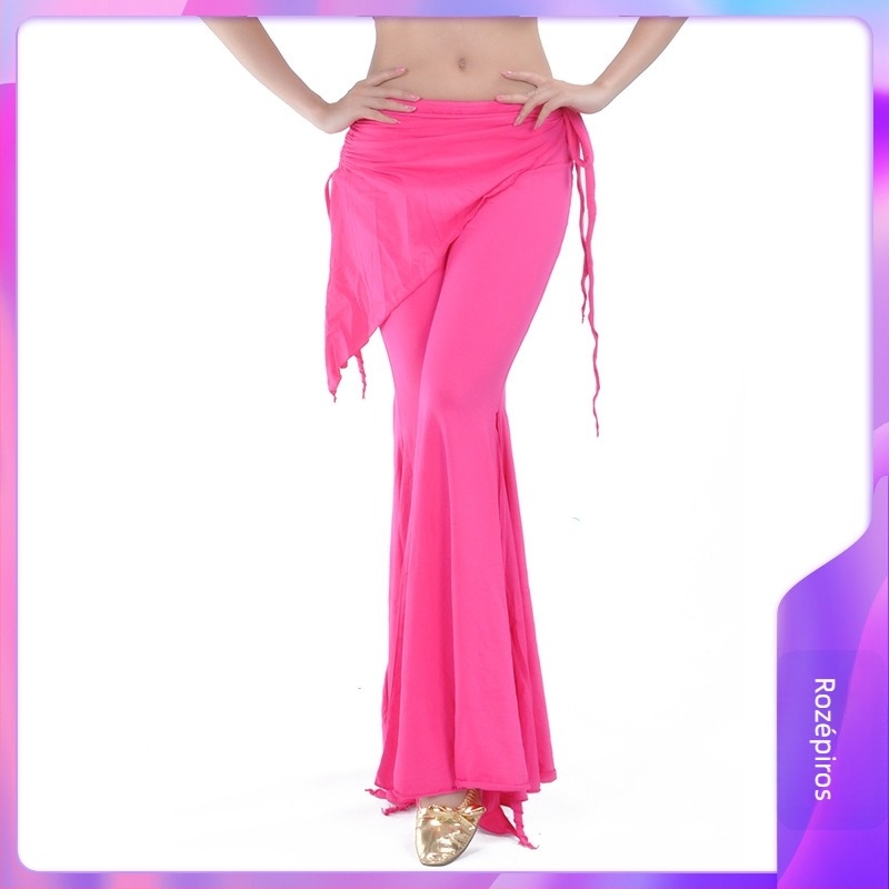 Női Belly Dance nadrág, trombitaszárú fazon, egyszínű