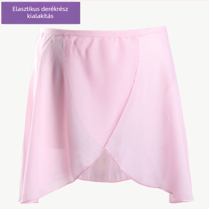 Gyerekeknek szóló chiffon balett szoknya gyakorláshoz és fellépésekhez