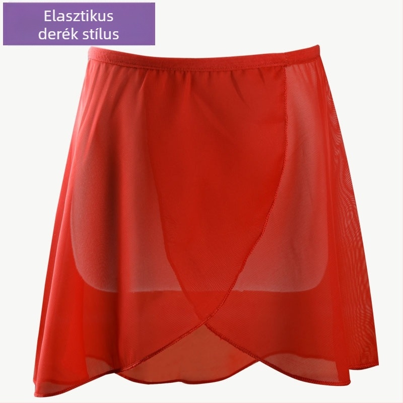 Gyerekeknek szóló chiffon balett szoknya gyakorláshoz és fellépésekhez