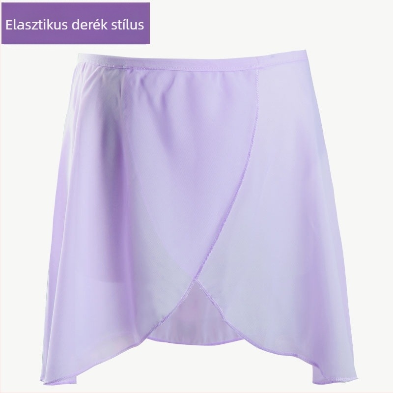 Gyerekeknek szóló chiffon balett szoknya gyakorláshoz és fellépésekhez