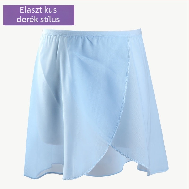 Gyerekeknek szóló chiffon balett szoknya gyakorláshoz és fellépésekhez