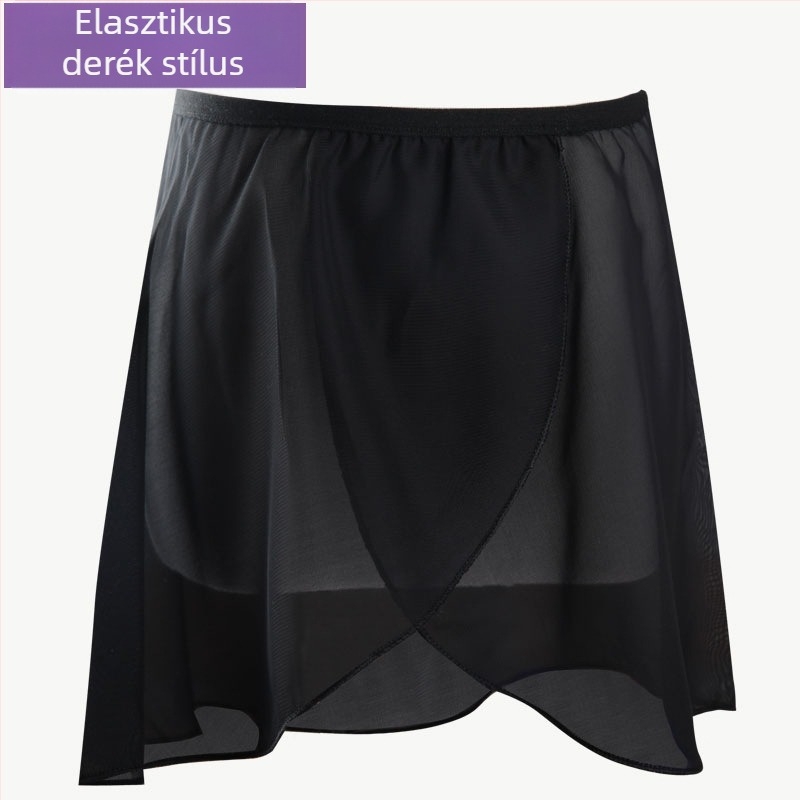 Gyerekeknek szóló chiffon balett szoknya gyakorláshoz és fellépésekhez