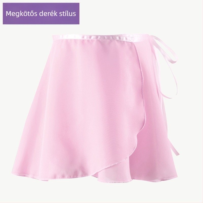 Gyerekeknek szóló chiffon balett szoknya gyakorláshoz és fellépésekhez