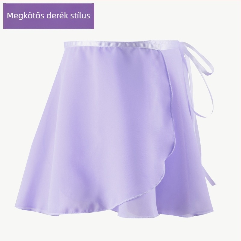 Gyerekeknek szóló chiffon balett szoknya gyakorláshoz és fellépésekhez