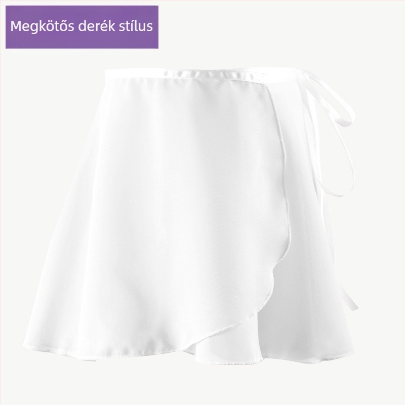 Gyerekeknek szóló chiffon balett szoknya gyakorláshoz és fellépésekhez