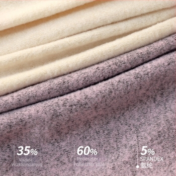 Női balett edző felső, őszi-téli szezonra, hajónyakú kivágás, keverék szálakból (35% viszkóz, 60% poliészter, 5% spandex)