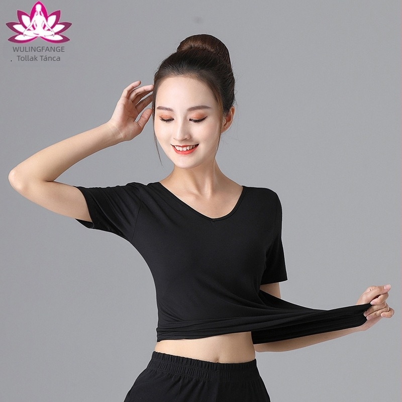 Modál anyagból készült balett edzőkészlet felnőtt nők számára, csipkével, nagy rugalmasságú, 95% pamut, bélés 5% spandex, ideális nyárra és tavaszra