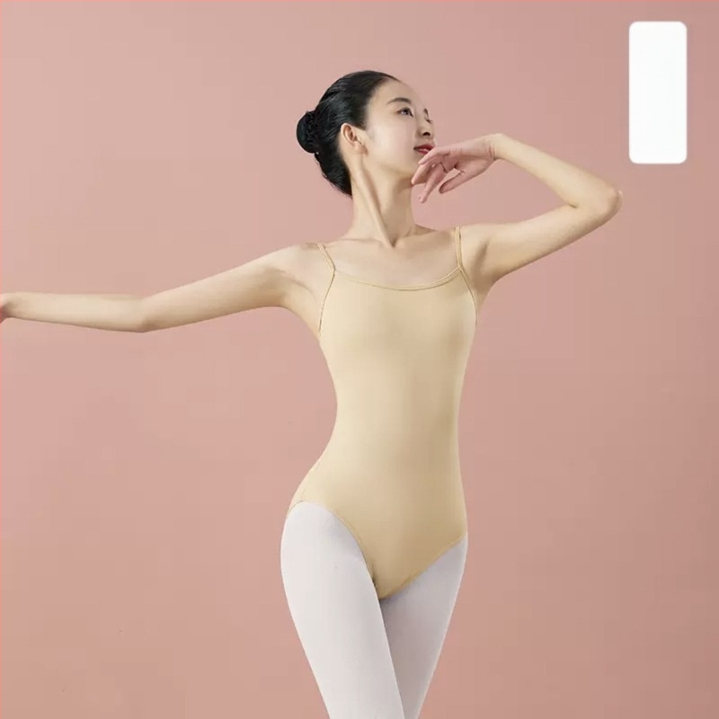 Női nude színű hosszú ujjú body balettvizsgára