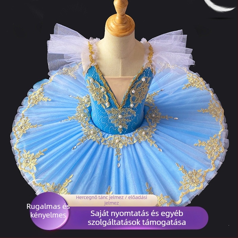 Balett táncruha vízben oldódó csipke hálóval; fő anyag: Spandex 80–90%; bélés: 80%