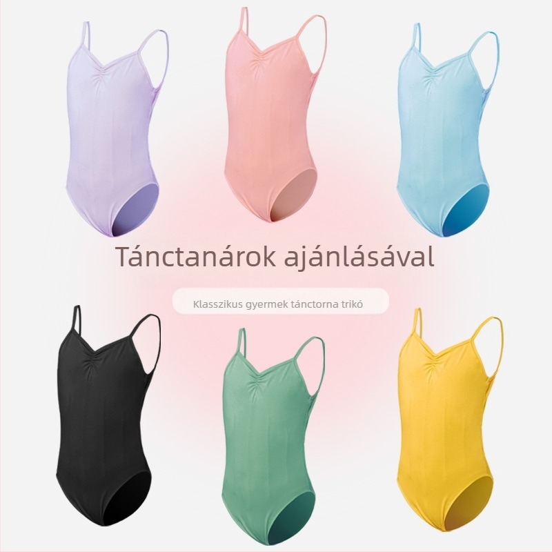 Gyermekek pamut tánc camisole edzőruha – balett, kínai tánc és gimnasztika, nyárra