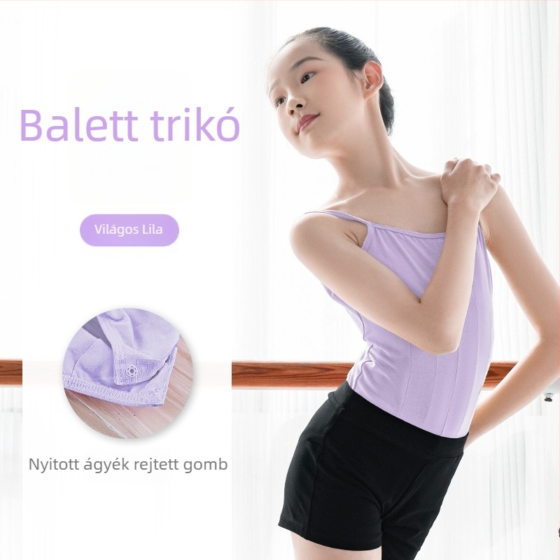 Gyermekek pamut tánc camisole edzőruha – balett, kínai tánc és gimnasztika, nyárra
