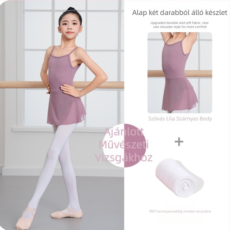 Gyerekeknek szóló latin tánc kosztüm, chiffon anyag, 80% poliészter, lágy feldolgozás, 3–8 éveseknek