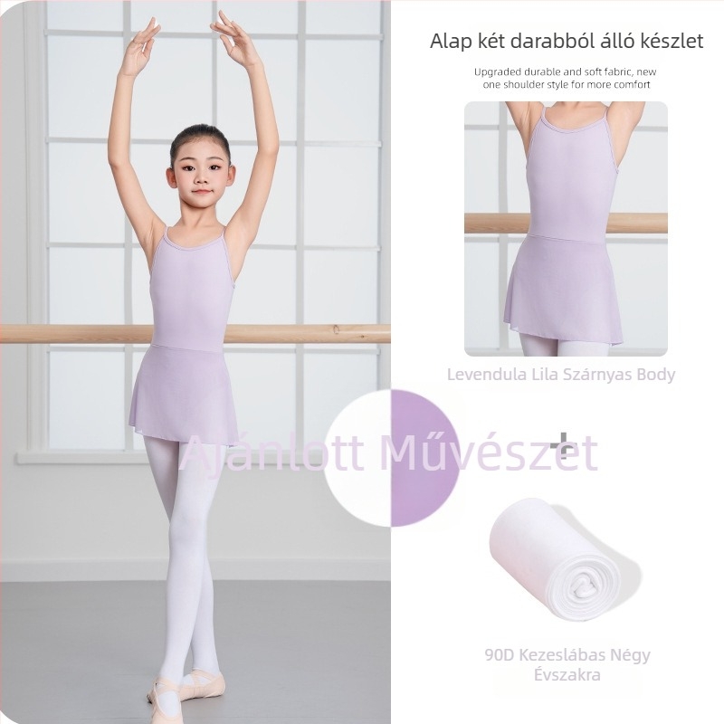 Gyerekeknek szóló latin tánc kosztüm, chiffon anyag, 80% poliészter, lágy feldolgozás, 3–8 éveseknek