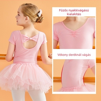 Gyermekek nyári táncruha lányoknak, 94% pamut, fin megmunkálás, édes stílus