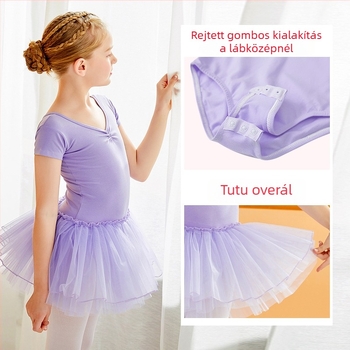 Gyermekek nyári táncruha lányoknak, 94% pamut, fin megmunkálás, édes stílus