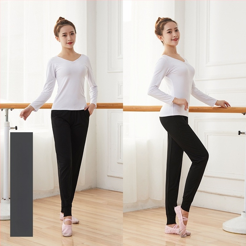 Női modern tánc balett jelmez Modal anyagból – szett rövid ujjú felsővel, felnőtteknek