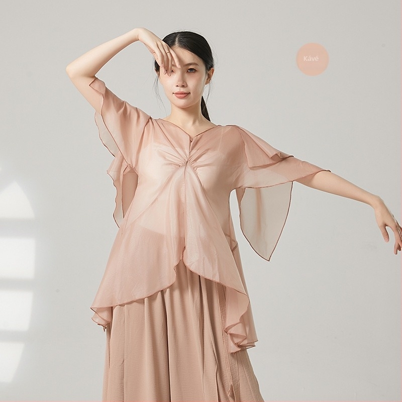 Néptáncos táncruha | chiffon anyag, 100% poliészter, egyszerű mintázat, színpadi viselethez, balethez és néptánchoz